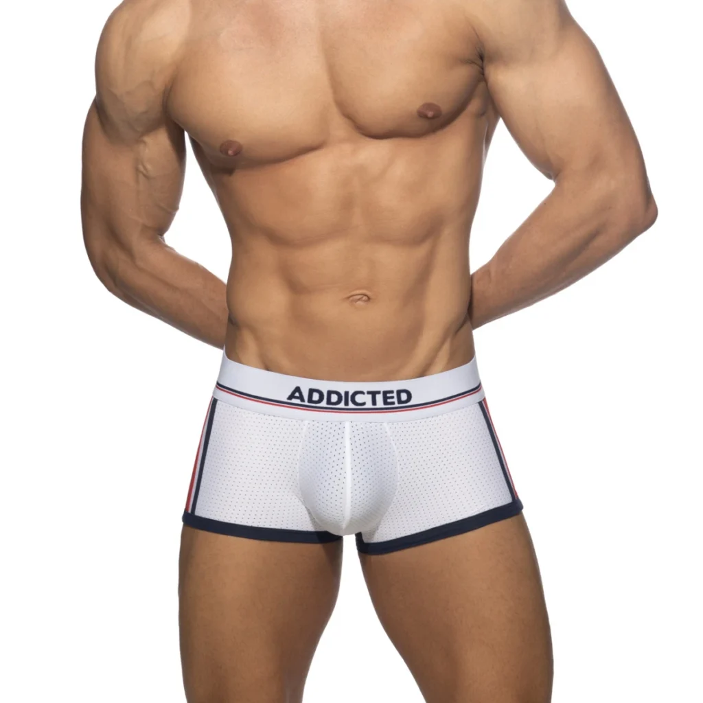 boxer-para-hombres-addicted-sport-mesh-trunk-blanco-frontal