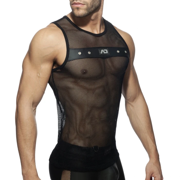 camiseta-de-tirantes-addicted-mesh-mixed-tank-top-negro-lateral