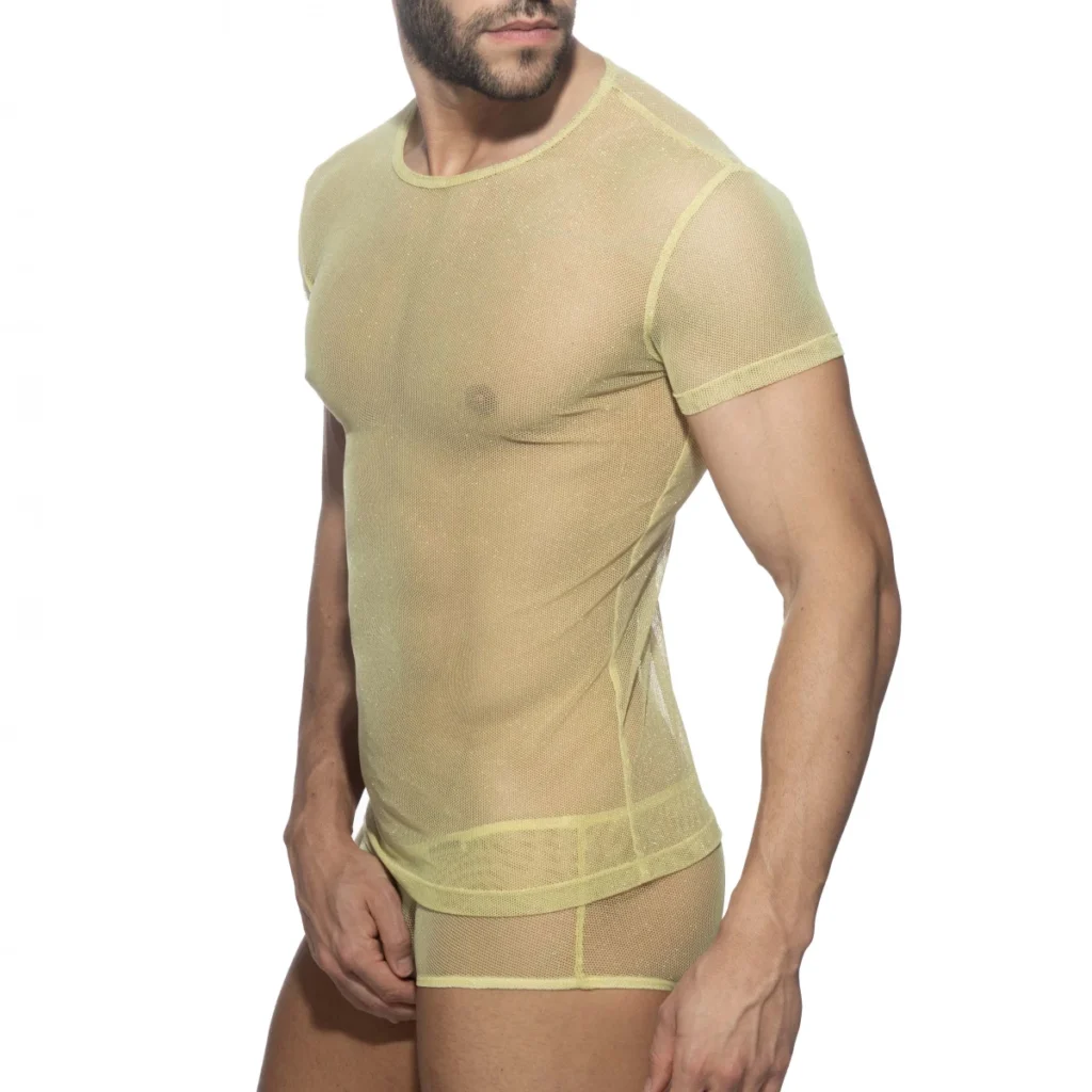 camiseta-para-hombres-addicted-charm-t-shirt-amarillo-pastel-lateral