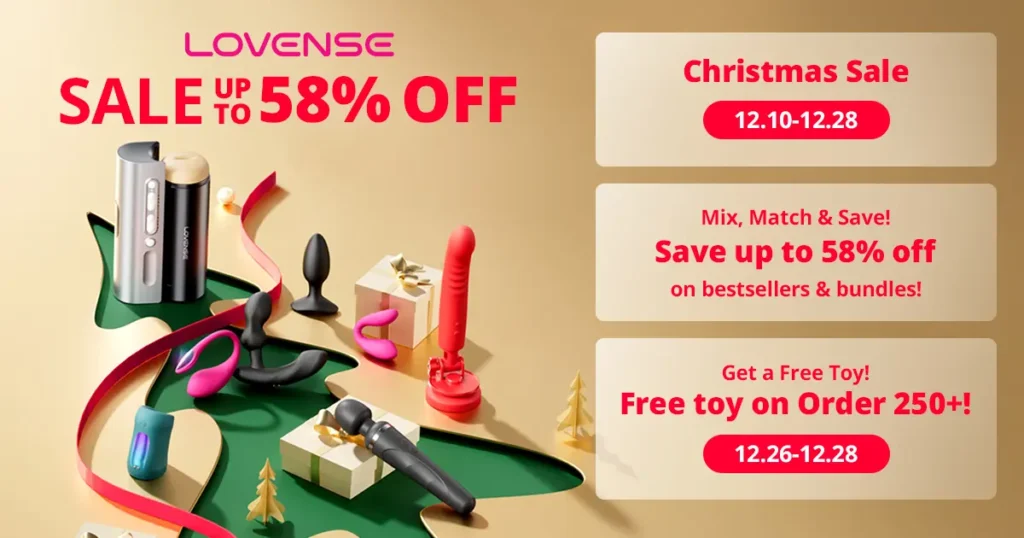 Ofertas Lovense de Navidad con hasta un 58% de descuento en juguetes sexuales para hombres